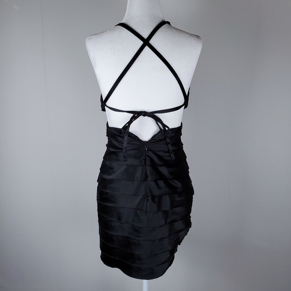 Forever21 Black Silky Halter Tie String Minidress - Picture 6 of 10